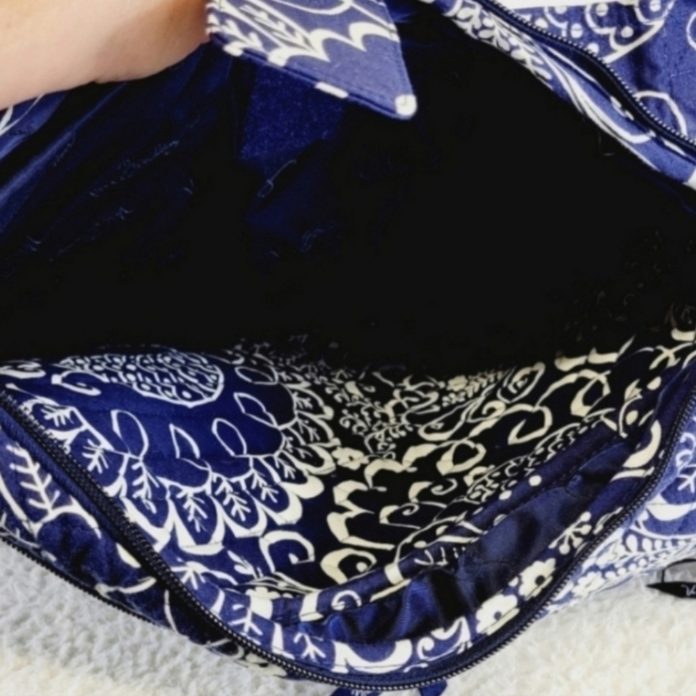 VERA BRADLEY Twirly Birds Navy Blue Laptop Backpack - Picture 10 of 12